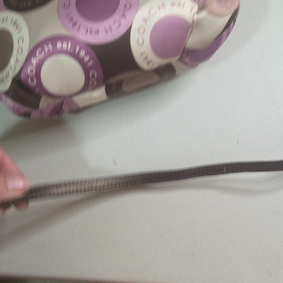 Coach Purple and Brown Signature Crossbody Bag - Picture 6 of 7
